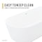 Anzzi Badi 5.9 ft. Solid Surface Freestanding Bathtub in Matte White FT-AZ8402 - alternate 5